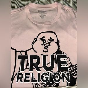 True Religion Pink Graphic Logo Short Sleeve Tee